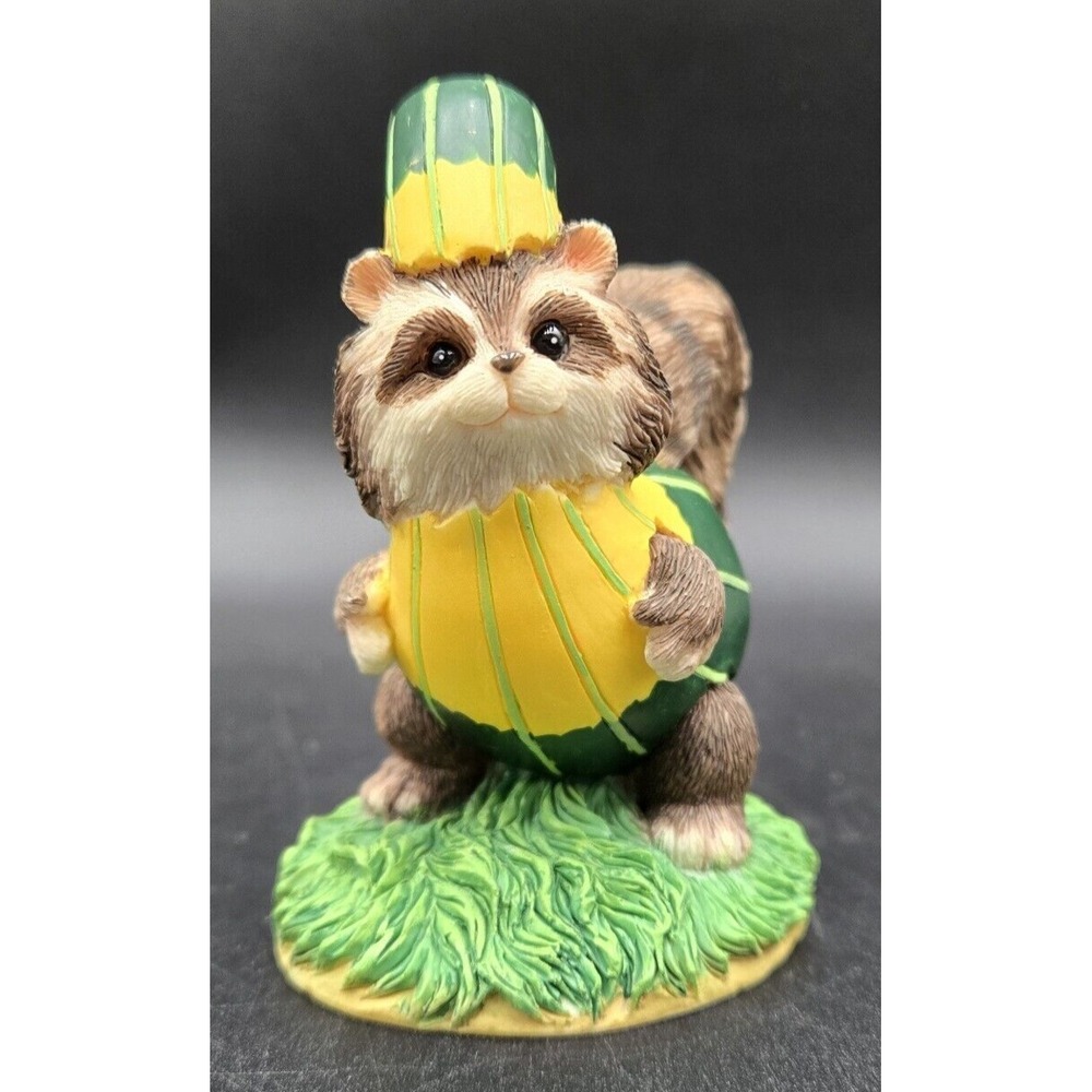 Charming Tails REGINALD'S GOURD COSTUME Raccoon Figurine Signed DEAN GRIFF - Picture 7 of 12